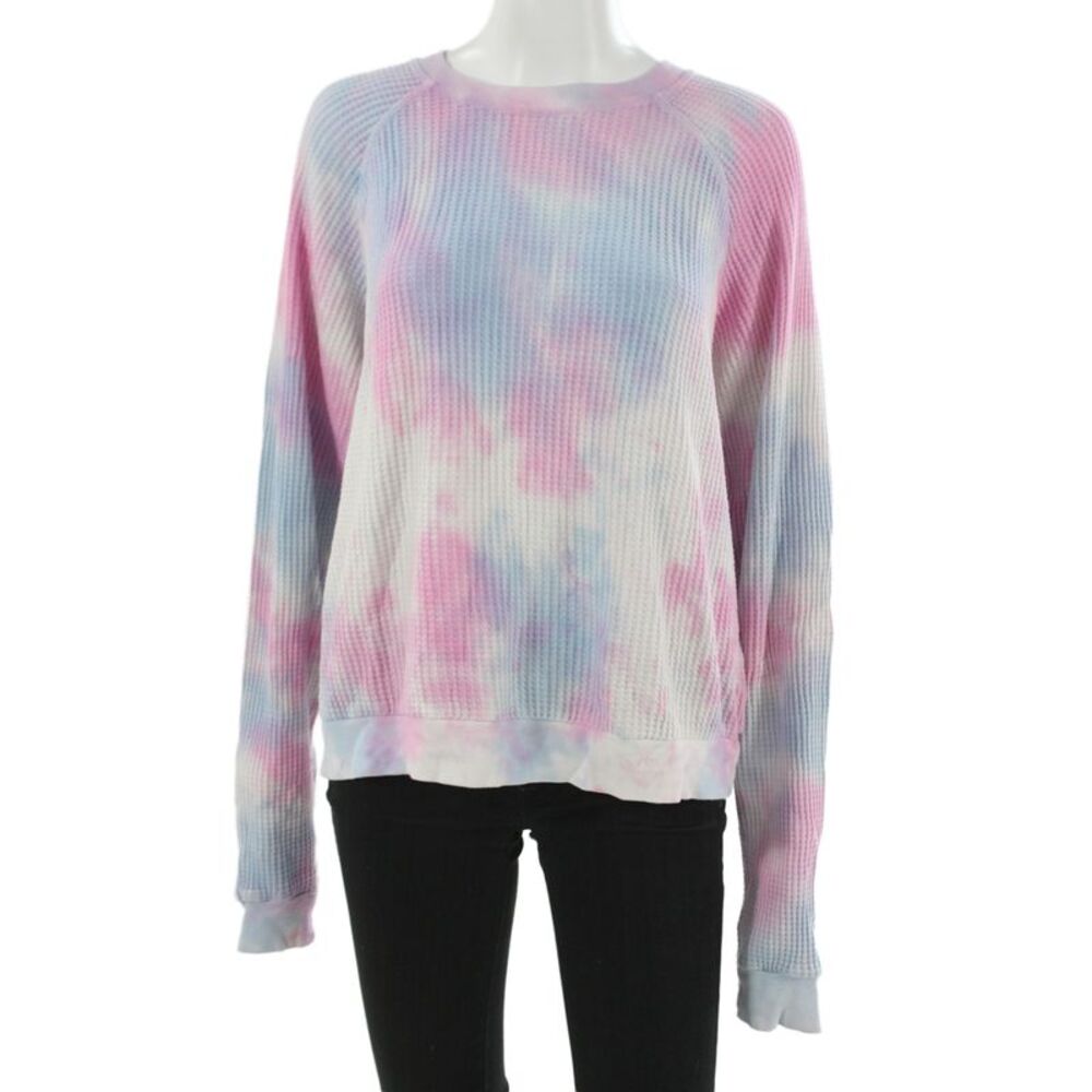 Electric & Rose Women Pullover Sweatshirt Light Blue Size M